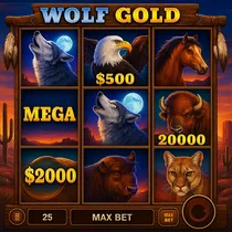BillionaireSpin - Wolf Gold Slot Game - Play Now